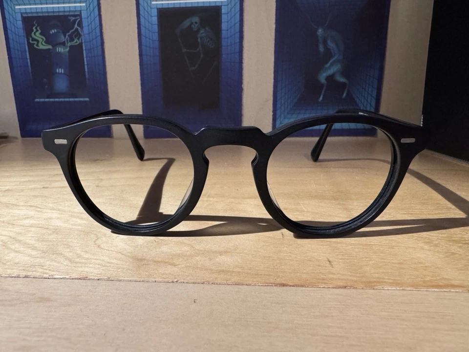 Oliver Peoples Gregory Peck Matt Black extremely nice frame Italy made 47-23_150 - Bild 4 von 4