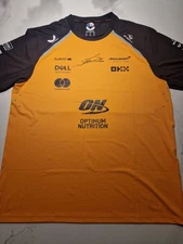 McLaren F1 Team Tshirt Signed By WORLD CHAMPION LANDO NORRIS ACG CERTIFIED
