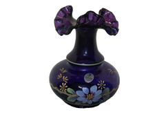 Fenton 1998 QVC Royal Purple Vase CV014 UI Don Fenton