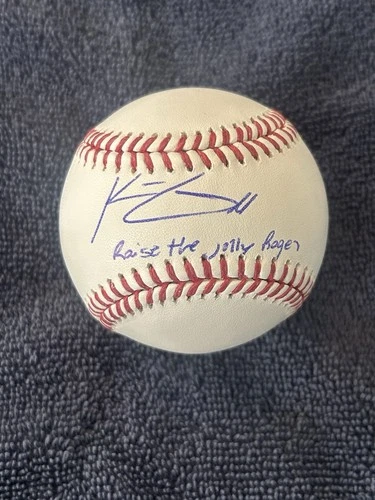 KONNOR GRIFFIN SIGNED AUTOGRAPHED RAISE THE JOLLY ROGER OML BASEBALL MLB PIRATES