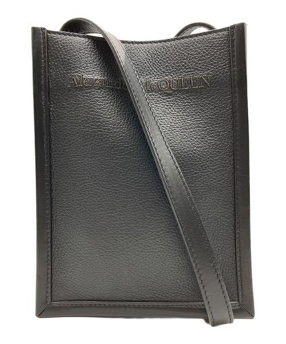 ALEXANDER McQUEEN                    Mini Logo Embroidered Crossbody Bag black