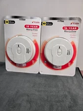 (2) Kidde Worry-Free Battery Powered Smoke Detector with Ionization Sensor i9010