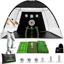 XL Golf Practice Net - Indoor & Outdoor 10x7ft -  Tri-Turf driving Net and Mat