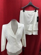 LESUIT SKIRT SUIT/IVORY/SIZE 14/NEW WITH TAG/RETAIL 240/LINED/