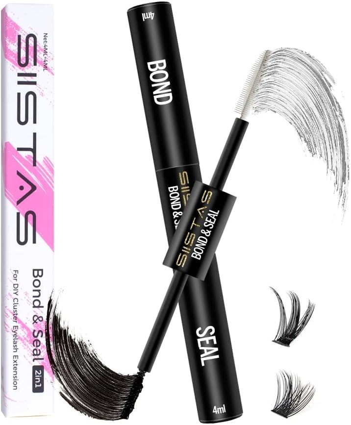 Lash Bond and Seal, Cluster Eyelash Glue for DIY Individual Eyelash Extensions,