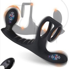 Vibrating Butt Plug Prostate Massager Sex Toys,4-in-1 Anal Vibrator Dildo #A142