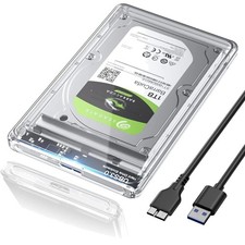 Festplattengehäuse 2,5 Zoll, USB 3.0 Externes Festplatten Gehäuse für 7mm/9.5...