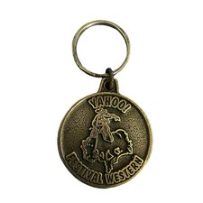 Vintage Yahoo! Festival Western Souvenir Keychain Key Ring Fob Rodeo