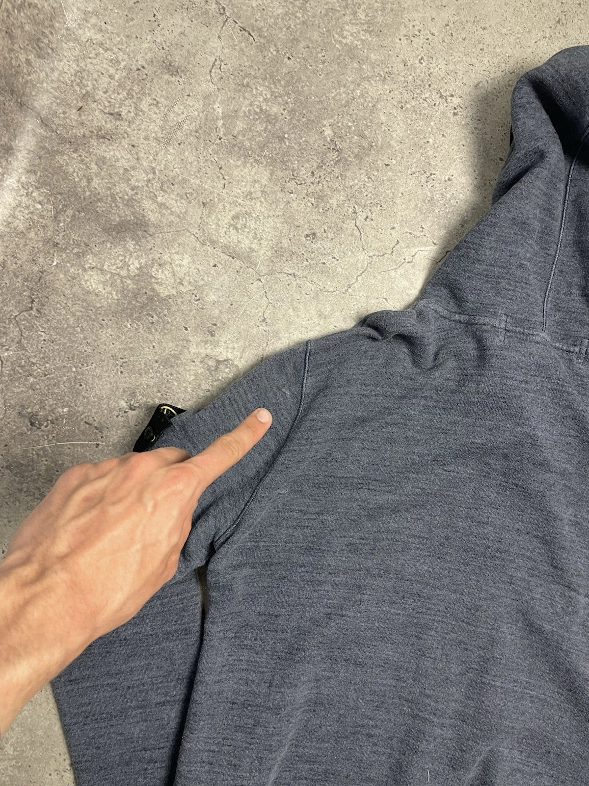 Felpa con cappuccio e zip Stone Island vintage