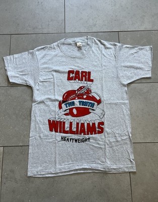Vintage 80s Screen Stars Carl The Truth Williams Heavyweight Boxer Tee Shirt L