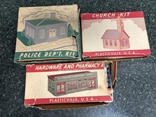 Plasticville Church Police Dept Pharmacy Pieces More Lot
