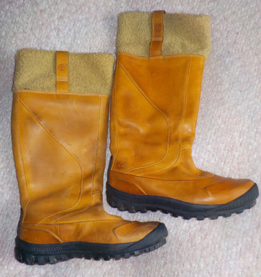TIMBERLAND WATERPROOF GREEN RUBBER hochwertige Leder Stiefel   Größe 37 (7M)