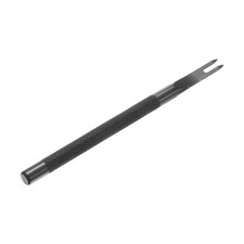 4mm 2-Zackiges Lederloch-Punch-Werkzeug für Handnähen, Schwarz
