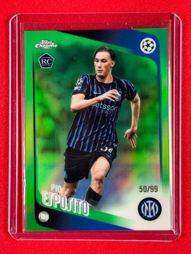 2025-26 Topps Chrome UEFA Club Competitions Pio Esposito #163 Green /99 (RC)