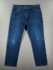 Wrangler Jeans Mens 36x32 Blue Cowboy Cut 13MWZ Western Workwear Denim