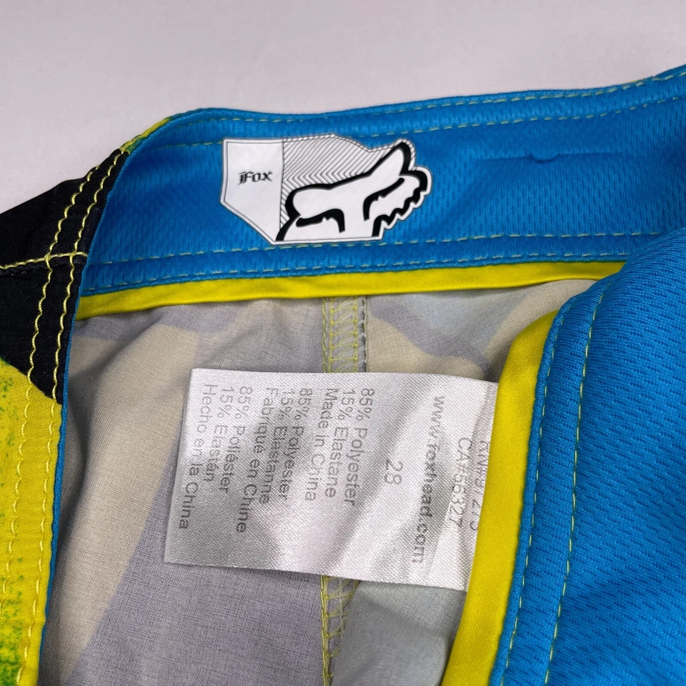 Baúl de baño FOX Board Shorts para hombre 28 negro/amarillo sin forro logotipo grande gráfico DEFECTUOSO Foto 4 de 4