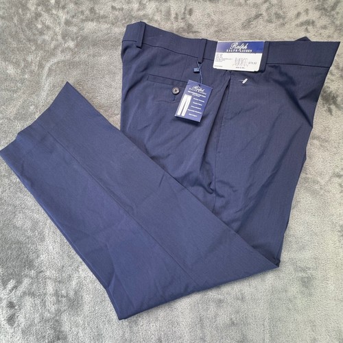 Ralph Lauren Comfort Flex Flat Front Dress Pants Expandable Waist 40x30 ...