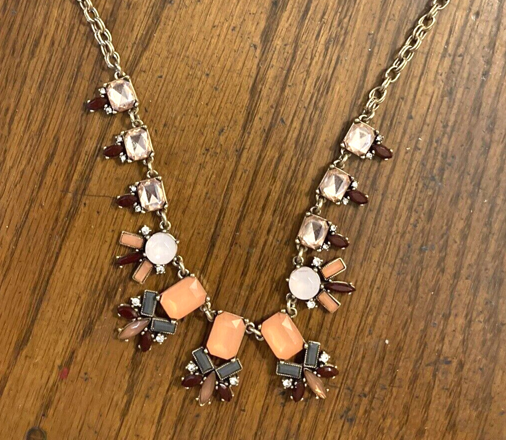 Ann Taylor LOFT Rhinestone Statement Necklace. Be… - image 1