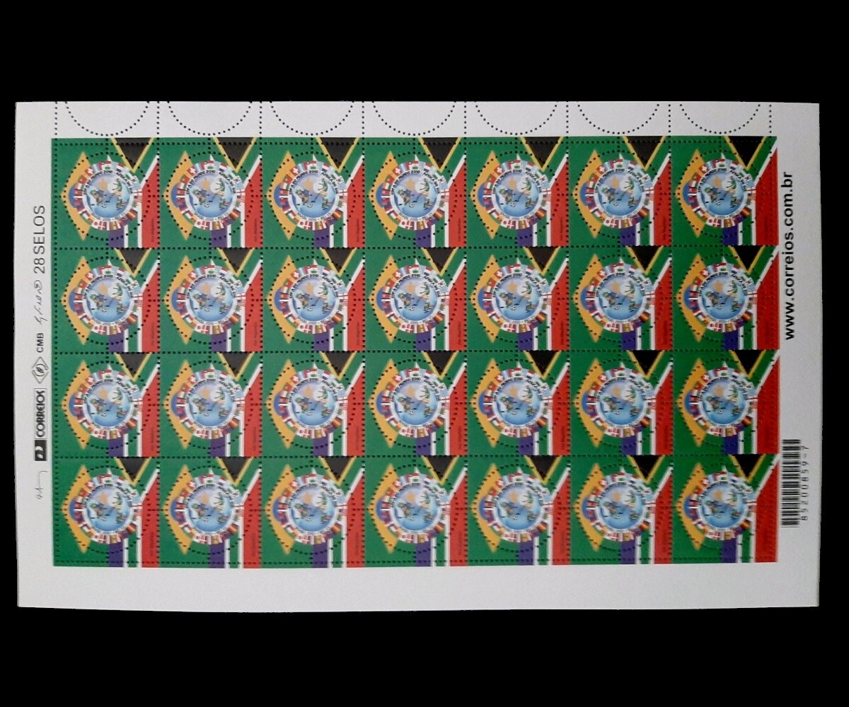 World Cup Football South Africa 2010 Brazil Mi 3773 Yt 3107 Round - MINT