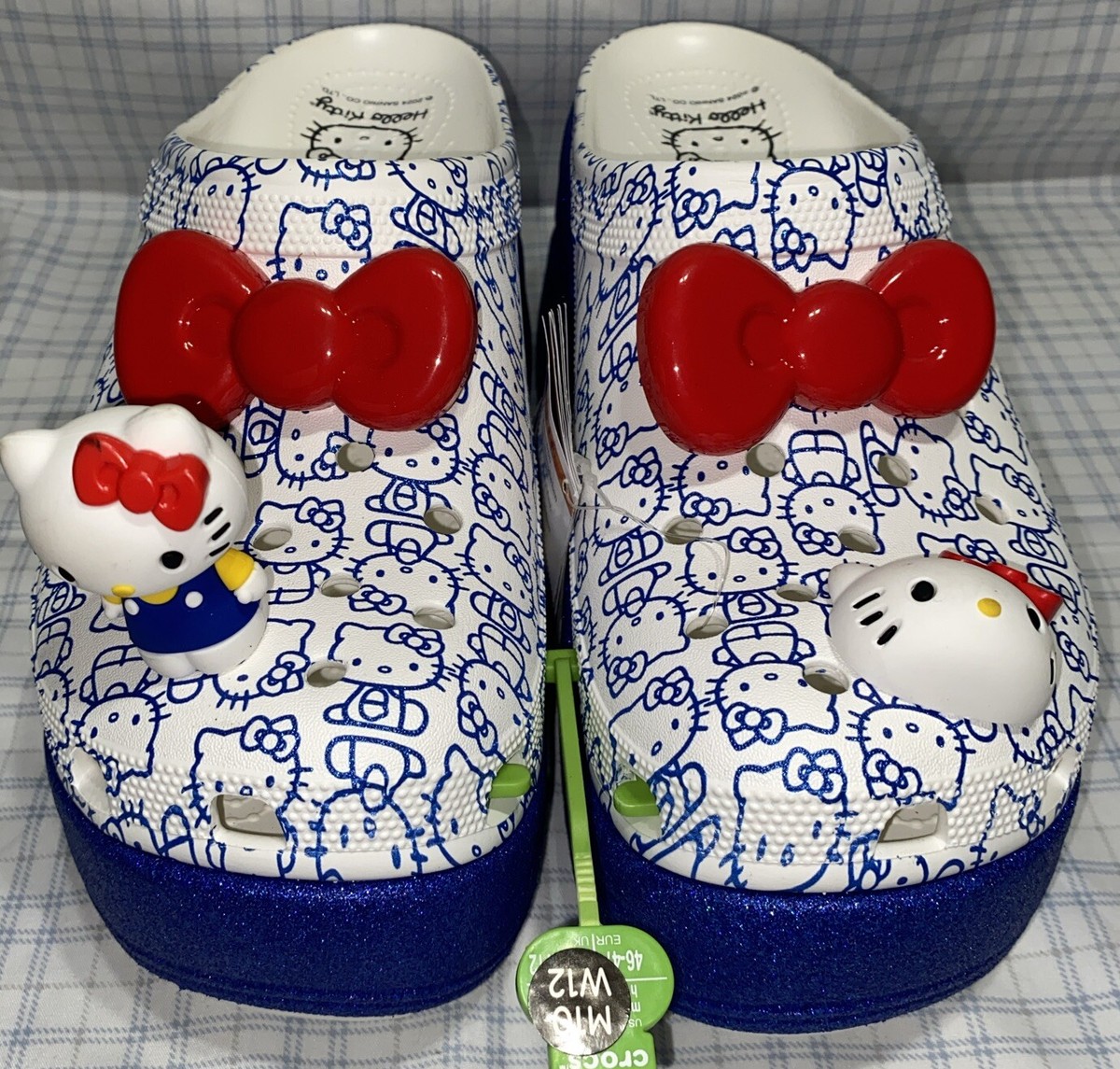 Hello Kitty 50th Anniversary Siren Clog Blue Glitter White X