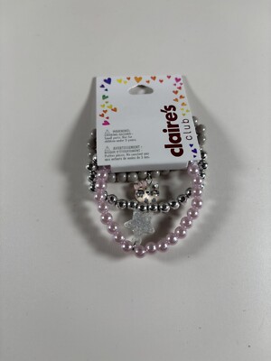 NEW  Lot of 3 Stretch Star Cat Bracelets from  Claire's Club