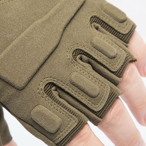 Tactical Gloves Men's Military SWAT Protective Armor Airsoft Shooting Fingerless - Picture 9 of 18