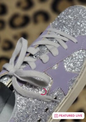 shu shop glitter silver and Lavender size 10 sneakers | eBay