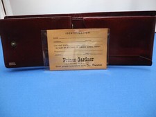 Vintage Prince Gardner Registrar Mens BROWN Cowhide Leather Bifold Wallet,
