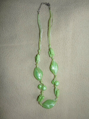 Collier Sautoir Vintage Maille Bleu-vert – Bijou Fantaisie Femme Ancien, Style Seguso ?