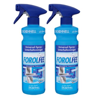 Dr. Schnell Forolfee 2 x 500ml Universal-Spray-Unterhaltsreiniger Sprühflasche
