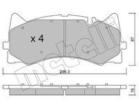Metelli BremsbeläGe BremsklöTze Vorne FüR Mercedes-Benz C-Klasse T-Model S205