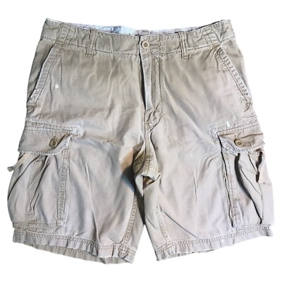 Crew Broken-In Ripstop Cargo Shorts Mens 31 Paint Splatter