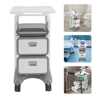 Dental Cabinet Mobile Cart 2 Drawers Stainless Steel Storage Cabinet with wheels