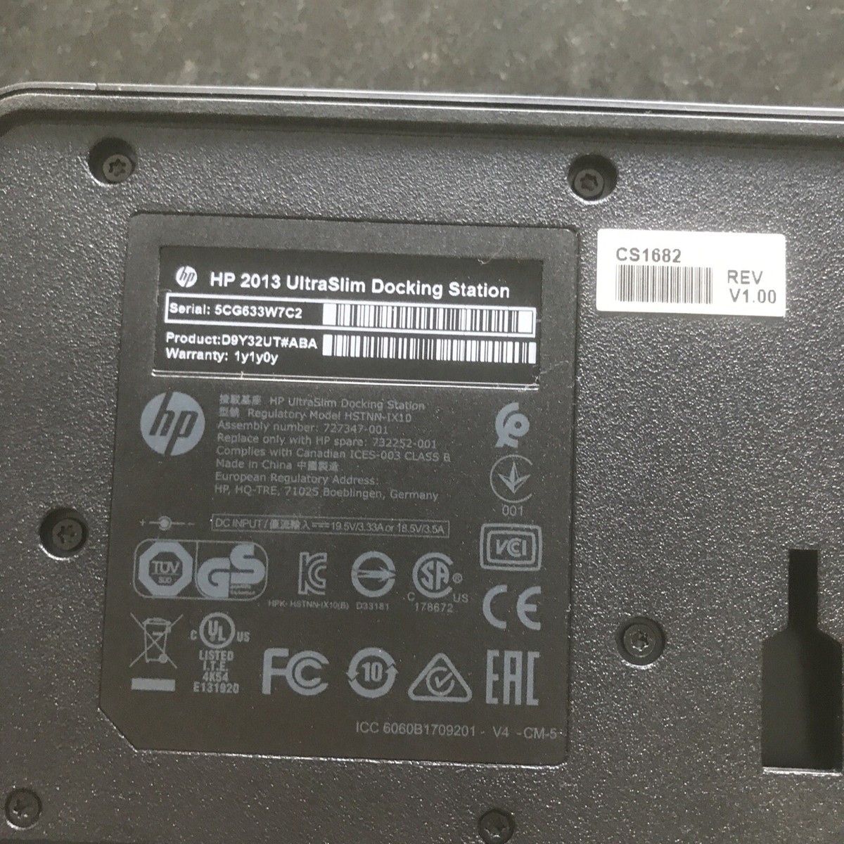 New HP 2013 UltraSlim Docking Station HSTNN-IX10 DisplayPort D-SUB USB 3.0 Power Supply Cable 207345 2 - Foto 8