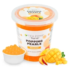 Tea Zone Mango Popping Pearls/Popping Boba(B2051, 2lbs) for Boba Tea