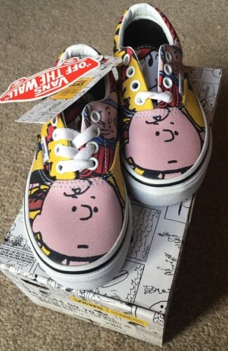 Vans Yellow & Red Era Peanuts The Gang Boys Girls Snoopy Trainers UK11 BRAND NEW - Picture 1 of 11