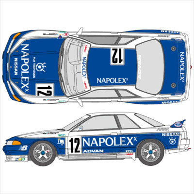 SHUNKO MODELS 1/24 Napolex Nissan Skyline GT-R R32 Decal from JP a253