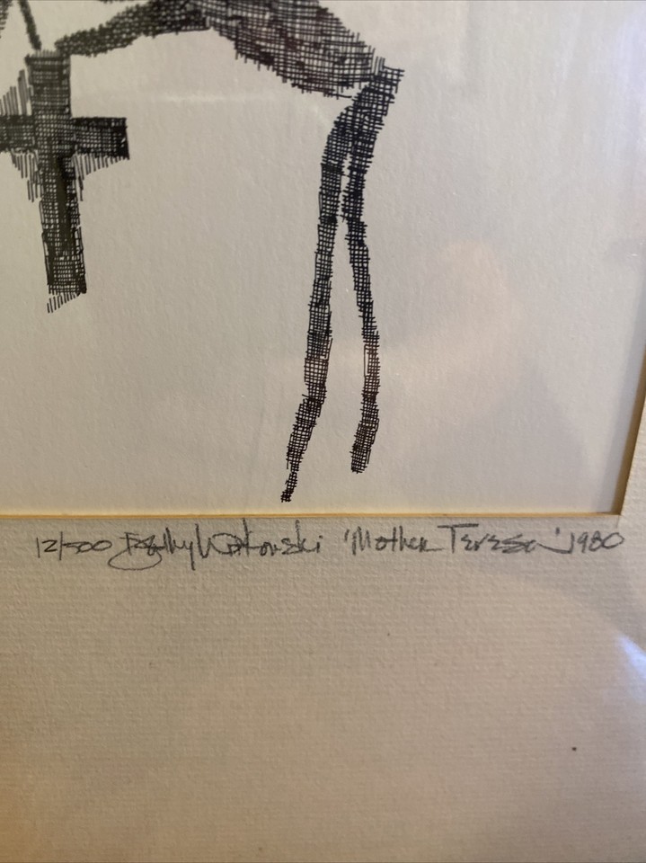 Mother Teresa Framed Art Print Black and White. Numbered 12/500 1980 eBay