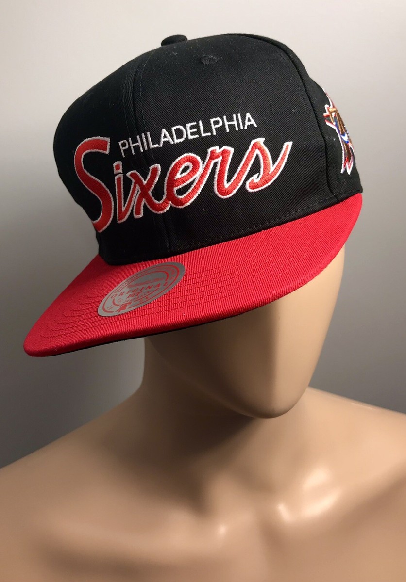 即購入OK 値下げ可能mitchell&ness CLEVELAND Mitchell & Ness Mens Red Black NBA Philadelphia Sixers Snapback
