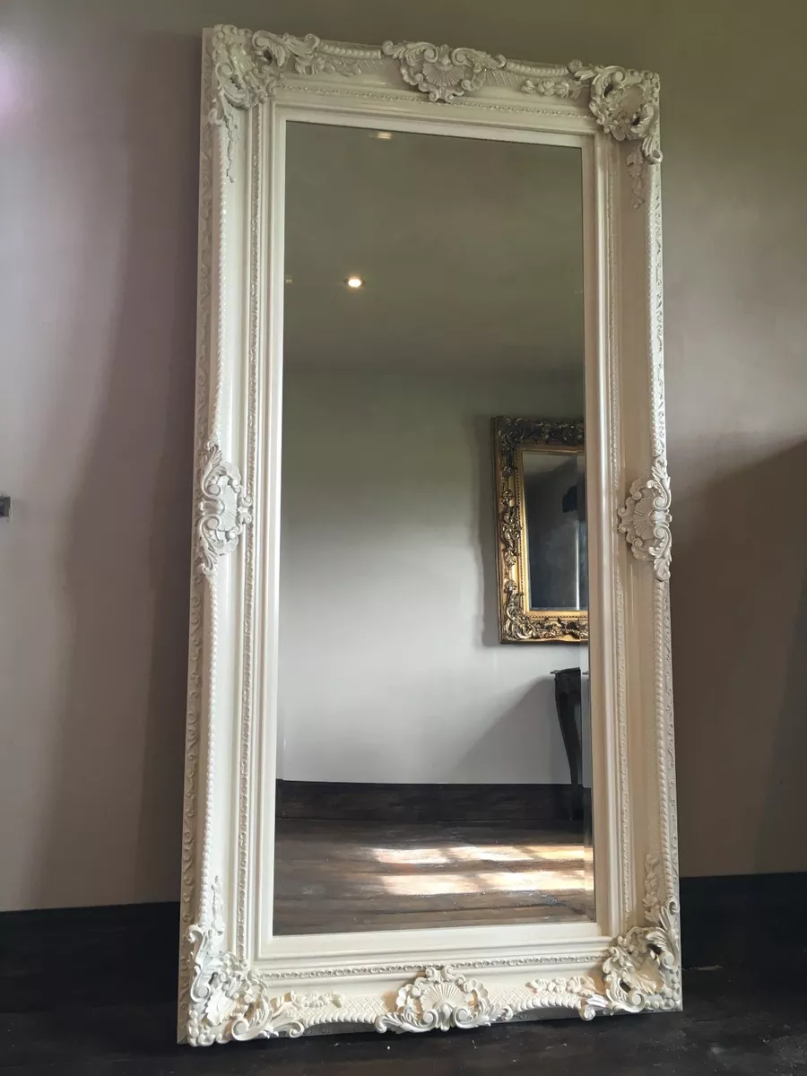 Large cheap white mirror