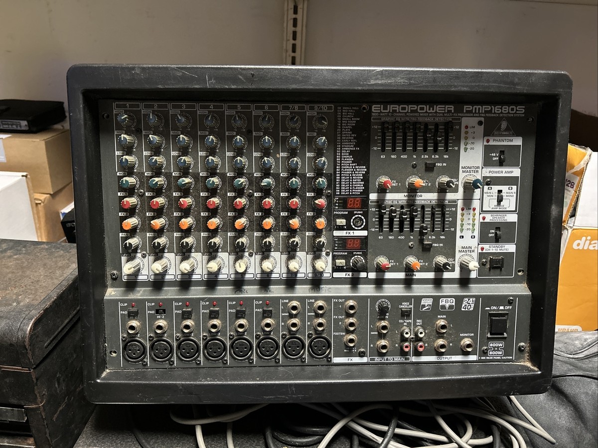 Behringer Europower PMP1680S 10-channel 1600W Powered Mixer Behringer Europower PMP1680S 10-channel 1600W Powered Mixer