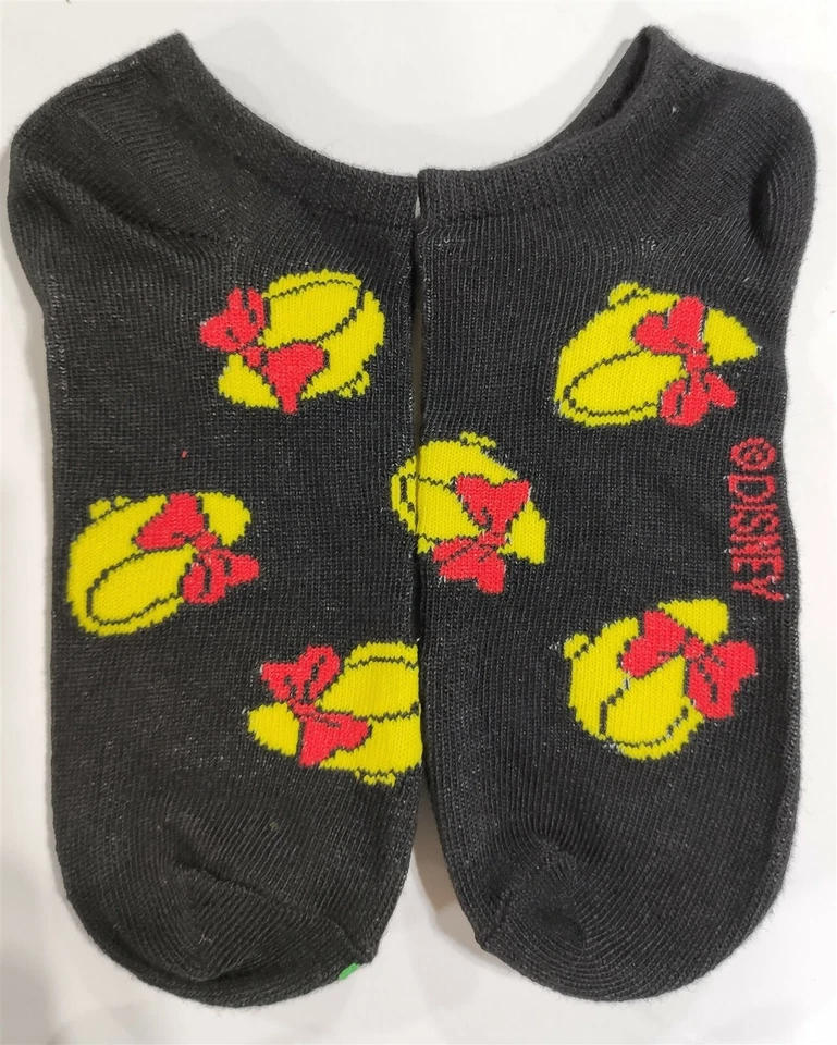 Minnie Mouse Socks Girls LARGE 4-10 Disney 6-Pair No Show Cute Kids Gift - Image 4 of 4