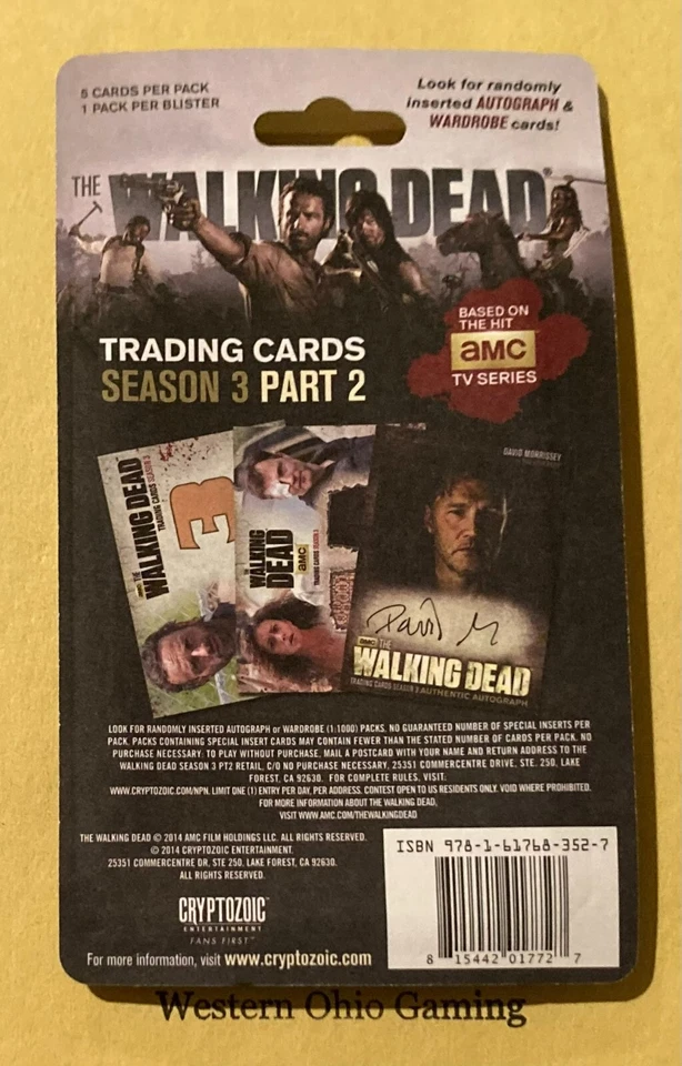 AMC 2 x The Walking Dead Temporada 3 Parte 2 Venta al por menor Blister Paquete de Tarjetas Coleccionables NUEVO Foto 2 de 2