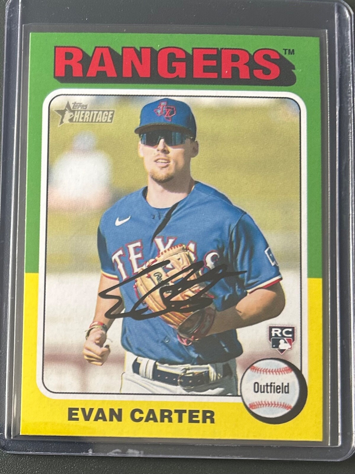 Evan Carter 2024 Topps Heritage RC #170 Texas Rangers