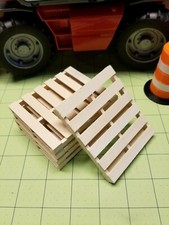 Set of 4 Miniature 1/14 Scale Wood Pallets for RC forklifts - Made in the USA