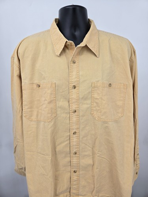 #ad Cabela Shirt XL Yellow Pockets Long Sleeve Outdoor Hiking Casual Men $19.50