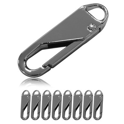 Zipper aus Metall, Reiß-Verschluss Schieber im 8er-Set,Ersatz-Teil Zip, pull tab