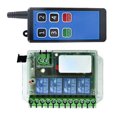 New -10 -+70  4 Channels Remote Control Switch ON/OFF Relay Module Universal