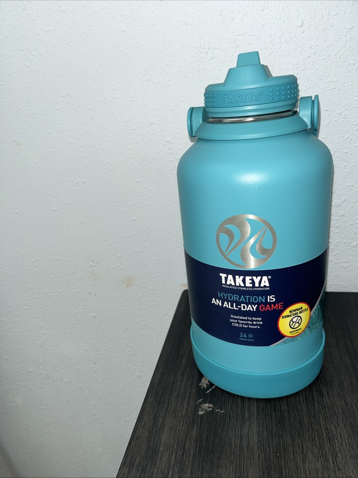 Takeya Newman Pickleball 64 oz Dropshot Teal BPA Free Insula