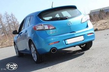 FOX Edelstahl Sportauspuff Mazda 3 Typ BL 2.2l D ab Bj. 2009 1x129x106mm oval